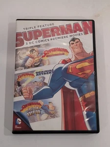 Superman Triple Feature: 3 DC Comics Premiere Movies DVD - Tested Works! - Picture 1 of 10