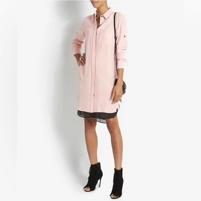 Rag & Bone 100% Silk Double Layered Knee Length Shirt Dress - Image 1 of 4