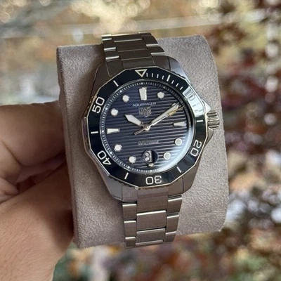 TAG Heuer Aquaracer Hombre WBP211b AZUL AUTOMÁTICO, Caja+ Papeles Foto 1 de 4
