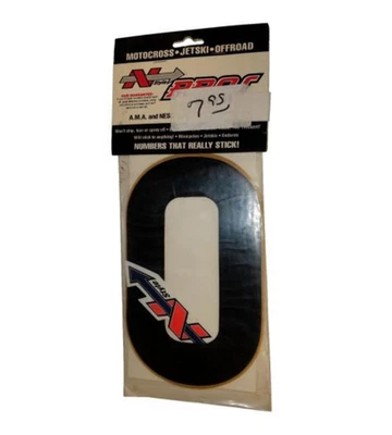 N-STYLE OEM Pros NO.0 Black 8" Moto Numbers Vinyl Decal Kit N-0B Graphic - Image 1 of 4