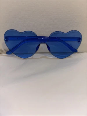 Gafas azules novedad en forma de corazón unisex para niños San Valentín Foto 1 de 4