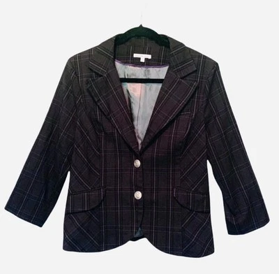 Charlotte Russe Blazer Plaid Large Juniors - Image 1 of 4
