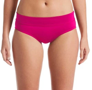 NWT Nike Women's Solid Full Brief Swimsuit Bottoms Size L Fireberry $48 3D18 - Picture 1 of 1