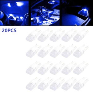 20x T10 W5W 168 Bright Blue LED Bulbs Car Instrument Panel Interior Decor Light - Picture 1 of 10