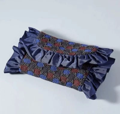 NUEVO Bolso de Mano Anthropologie Maria La Rosa Lana a Cuadros Z467-9 Foto 1 de 3