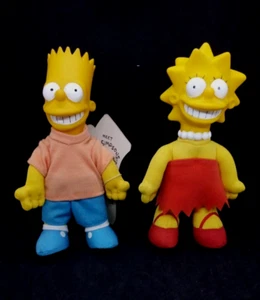 Bart and Lisa Simpson The Simpsons Plush Burger King Toys 1990 - Picture 1 of 4