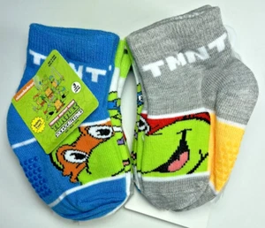 NEW 6 PAIRS TEENAGEMUTANTNINJATURTLE FOLD-OVER NON SKID SOCKS SIZE 18-24M NS212 - Bild 1 von 1