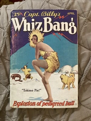 Sleaze gga Humor Cartoons digest mag, Capt Billy’s Whiz Bang, 4/1928, VG Foto 1 de 4