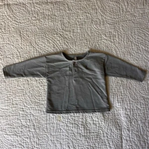 Rylee & Cru Kleinkind Captain Henley Sweatshirt Cardigan Pullover grau Größe 6-12m - Bild 1 von 7