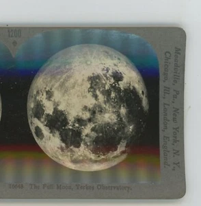 The Full Moon Yerkes Observatory Universe Keystone Stereoview - Picture 1 of 3
