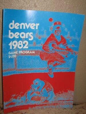 Vintage 1982 Denver Bears Minor League Baseball Game Program- Score Card- Rare! - Image 1 of 4