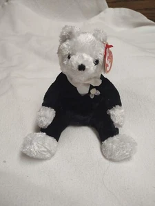Ty Beanie Baby 2002 sposo l'orso nuziale matrimonio ritirato con etichette come nuovo - NUOVO - Foto 1 di 13
