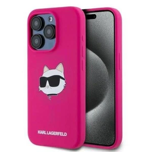 Karl Lagerfeld Choupette Head Silicone Case with MagSafe for iPhone15ProMax Pink - Picture 1 of 6