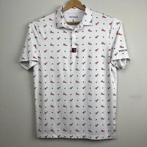 Bogey Bros Mens Golf Performance White Mulli All Over Print Stretch Size Large - Picture 1 of 12