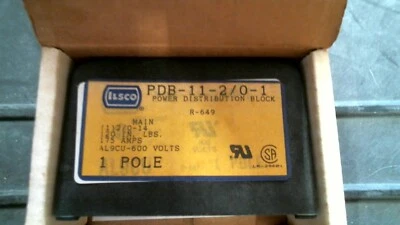 ILSCO PDB-11-2/0-1 POWER DISTRIBUTION BLOCK 1P 175A 600V -FREE SHIPPING - Image 1 of 2