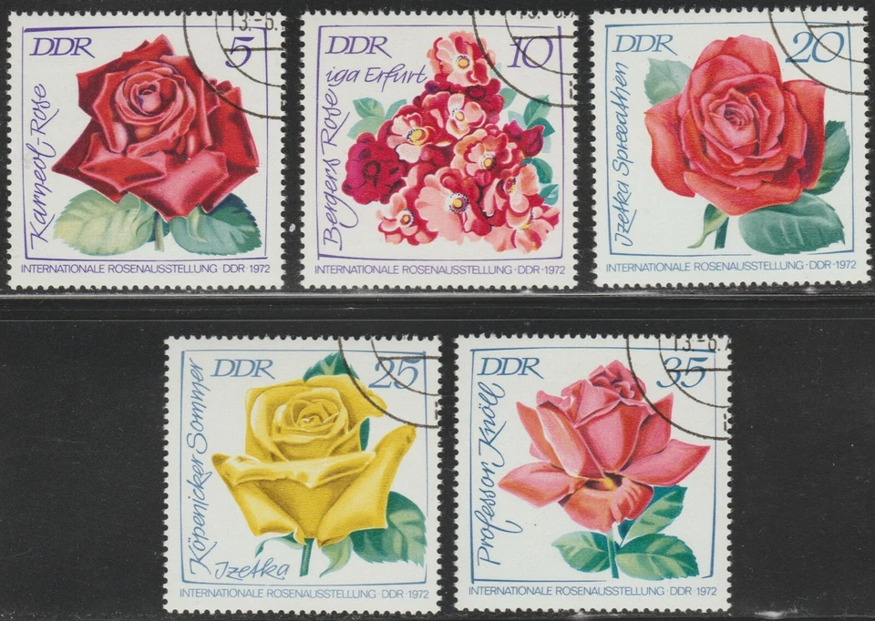 DDR 1972 SC# 1378 - 1383 - International Rose Exhibition - CTO Lot # 123 - Image 1 of 1