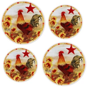 Burner Covers For Electric Stovetop, Decorative Lightweight Tin Covers, Set of 4 - Picture 1 of 5