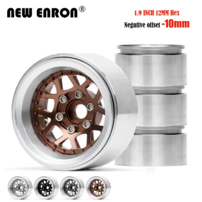 1.9 Beadlock Wheel Rim Negative offset -10mm for 1/10 RC Tamiya SCX10 TF2 VS4-10 - Image 1 of 4