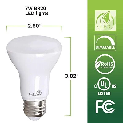 4 Pack BR20 LED Bulbs 50w Replacement 2700K Warm White Dimmable Flood Lamps - Image 1 of 4