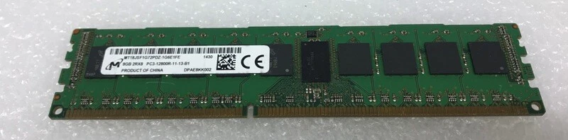 Lot of 3x MT18JSF1G72PDZ-1G6E1FE Micron 8GB PC3-12800R DDR3 Server Memory - Image 1 of 1