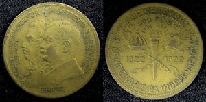 BRAZIL Dom Pedro and President Pess Aluminum-Bronze 1922 500 Reis KM# 521.1 (64) - Picture 1 of 3