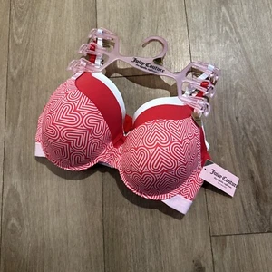 Juicy Couture Intimates Sexy Push Up Bras Pink/White/Red 3 Pack 34C NEW - Picture 1 of 10