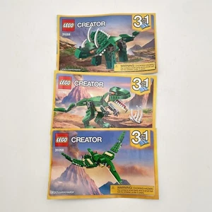 Lego Creator 3 in 1 Bedienungsanleitungen nur Dinosaurier 31058 Menge 3 Bücher 2017 - Bild 1 von 7