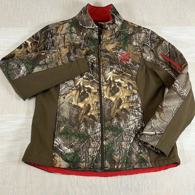 Realtree Xtra Women’s Size XL Full Zip Camo Hunting Jacket Red Trim Coat - Image 1 of 4