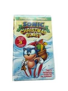 ‘96 Sonic Christmas Blast Clamshell VHS Animation Station Sterling 1537 HTF Rare - Picture 1 of 5