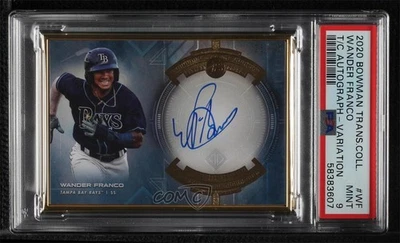 2020 Bowman Transcendent Collection Image Variation /25 Wander Franco PSA 9 Auto - Image 1 of 2