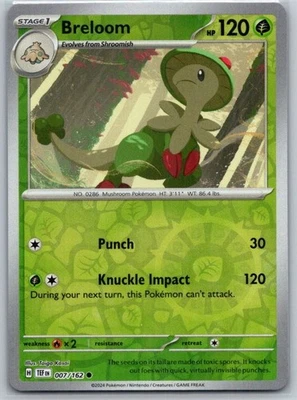 Breloom 007/162 Reverse Holo SV05: Temporal Forces NM - Image 1 of 2
