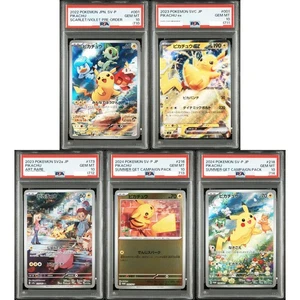 PSA 10 Pikachu 001 173 216 218 SV-P 5 Seq Set Pokemon Card Japanese Gem Mint - Picture 1 of 12