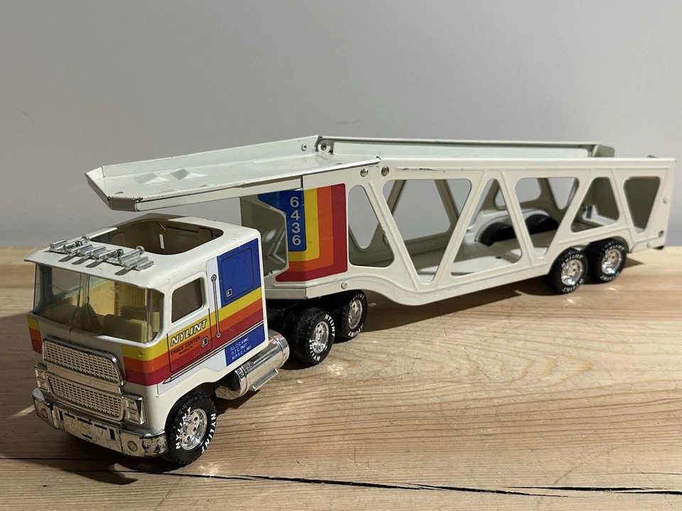 Nylint Car Carrier 1/24 Scale Pressed Steel Nice Condition White 6436 - Image 1 of 4