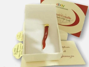 Big gold and italian of 18k 750 pendant for Men Coral Gemstone in Natural Stone - Picture 1 of 3