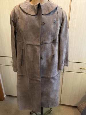 Abrigo de gamuza para mujer Saks Fifth Avenue años 60 talla 8 Foto 1 de 4