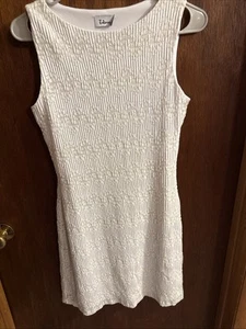 TABOO WOMAN WHITE DRESS COCKTAIL EVENING PARTY SMALL - Picture 1 of 15
