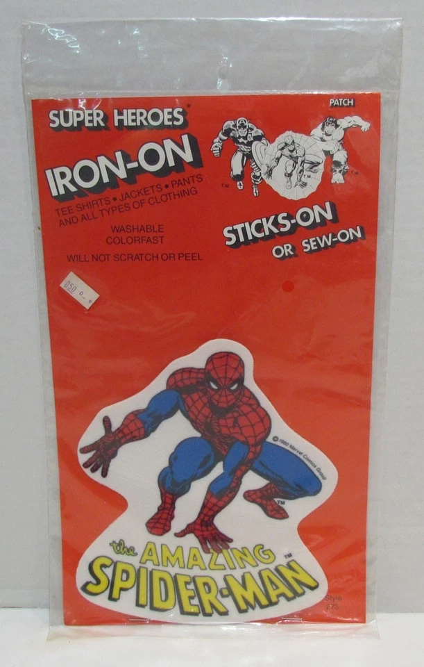 EL ASOMBROSO HOMBRE ARAÑA 1980 MARVEL COMICS SUPER HÉROES PARCHE HIERRO MIP VINTAGE Foto 1 de 1