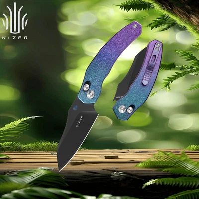Kizer Mini Bulldog Folding Pocket Knife S45VN Blade Titanium Handle Ki3672SA1 - Image 1 of 4
