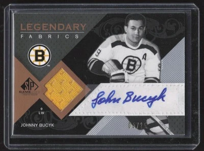 2007-08 SP Game Used Legendary Fabrics Auto Johnny Bucyk #LAF-BU Auto #/25 - Image 1 of 2