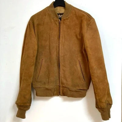 Schott Suede Casual Bomber Jacket Blouson Brown Size 40 Made in USA Pre-Owned - Image 1 of 4