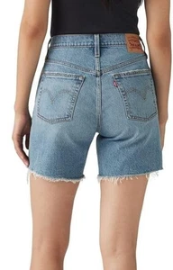 Levi's 501 Mid-Thigh Shorts Frayed Hem Women's 29 Ticked and Untied NWT - Picture 1 of 8