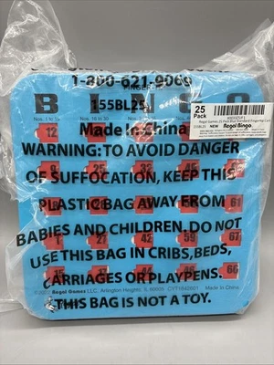 Regal Games Finger-Tip Shutter Slide Bingo Cards - 25 Pack- Blue - Image 1 of 4