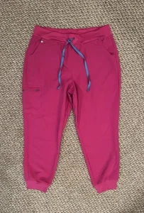 FIGS Zamora Scrub Jogger XL Petite Raspberry Sorbet Pink Pants XLP XL/P - Picture 1 of 8