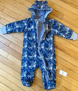 Infant Baby Girl Boy Fall Winter Thick Footie Hooded Jumpsuit Outfit - Picture 1 of 3