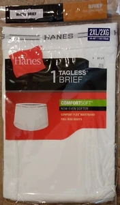 NIP Hanes Cotton 1 Men Tagless Brief 2XL 44-46 (Best Price W/ Volume Free Ship) - Picture 1 of 2