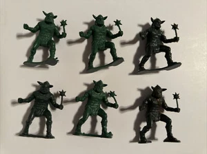 6 Vintage Dragonriders Of The Styx 2” Mini Demon Flail Mace Figures - Foto 1 di 1