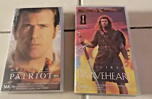 Braveheart & The Patriot VHS Mel Gibson Rated MA15+ - Picture 1 of 4