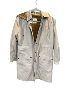 Giacca cappotto donna foderata pelliccia sintetica vintage anni 70 London Fog 7/8 Academia kaki money - Foto 1 di 5
