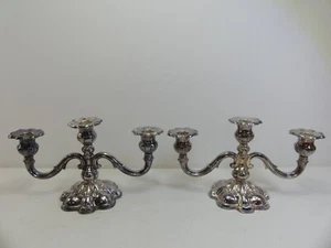 (ref288CZ) Pair of vintage silver plated Cohr Denmark candelabras - Afbeelding 1 van 7