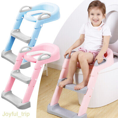 Foldable Baby Potty Infant Kids Toilet Chair Portable Training Seat With Ladder • 15.89£